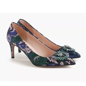 J. Crew Colette Jacquard Embellished Pumps - 9.5
